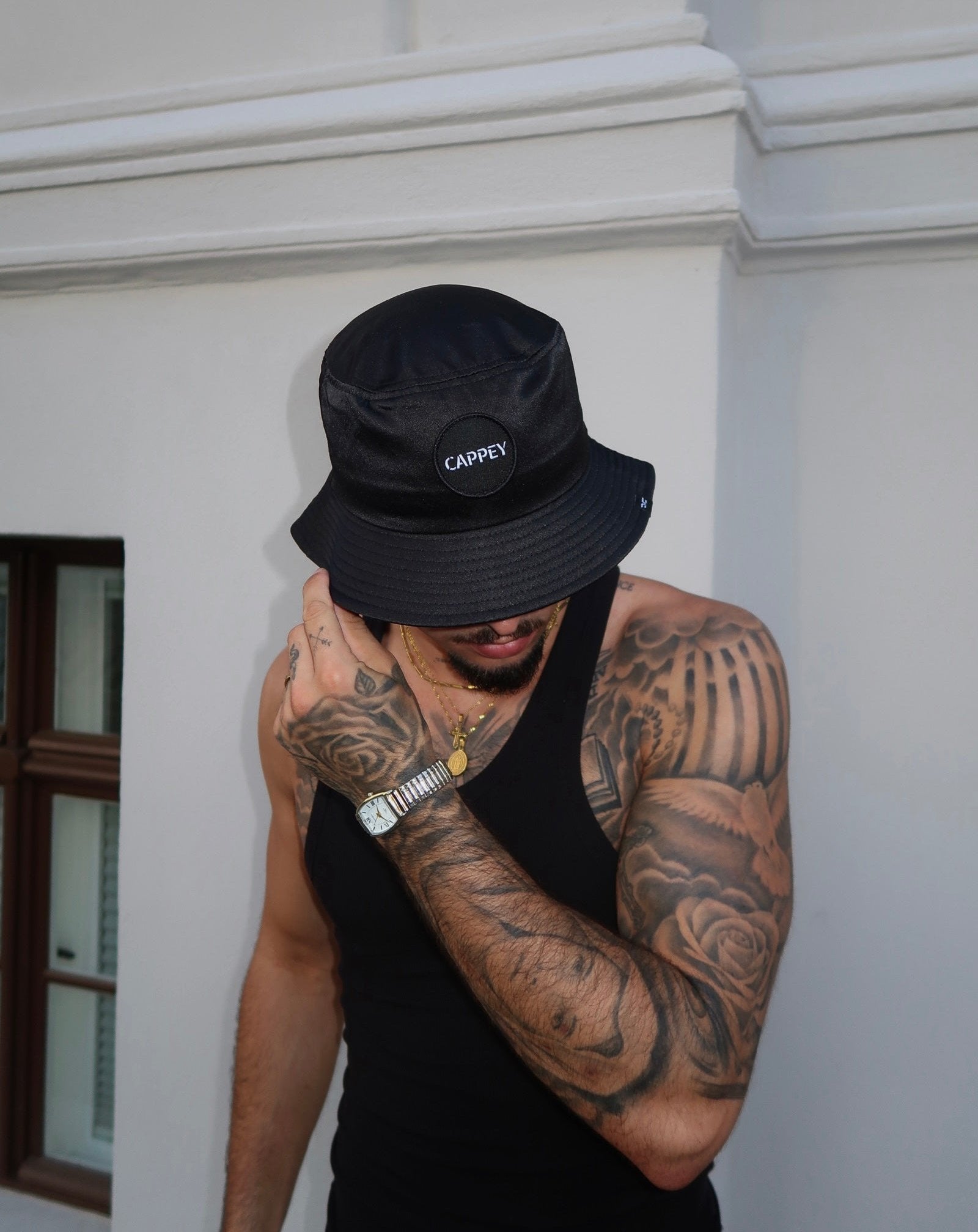 Cappey Sleek Bucket Hat - Polished Black - Unisex - One Size