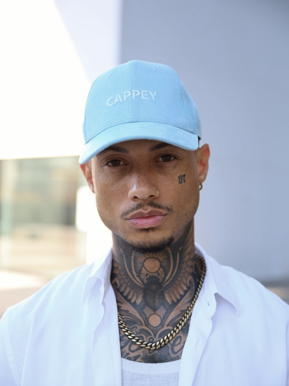 Cappey Suede Cap - Powder Blue - Unisex - One Size